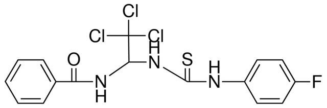 N-(2,2,2-TRICHLORO-1-(3-(4-FLUORO-PHENYL)-THIOUREIDO)-ETHYL)-BENZAMIDE