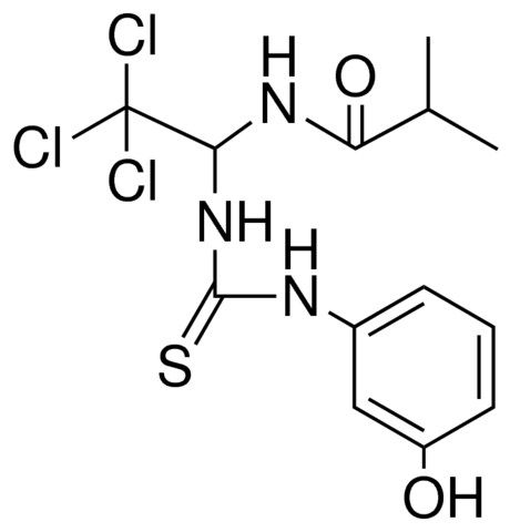 N-(2,2,2-TRICHLORO-1-(3-(3-HYDROXY-PHENYL)-THIOUREIDO)-ETHYL)-ISOBUTYRAMIDE