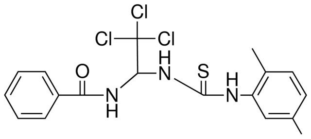 N-(2,2,2-TRICHLORO-1-(3-(2,5-DIMETHYL-PHENYL)-THIOUREIDO)-ETHYL)-BENZAMIDE