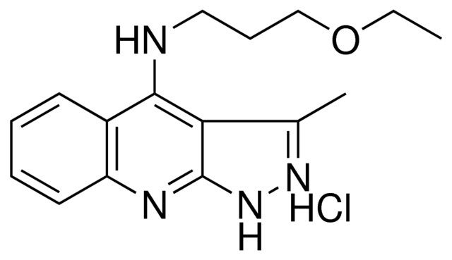 N-(3-ETHOXYPROPYL)-3-METHYL-1H-PYRAZOLO(3,4-B)QUINOLIN-4-AMINE HYDROCHLORIDE