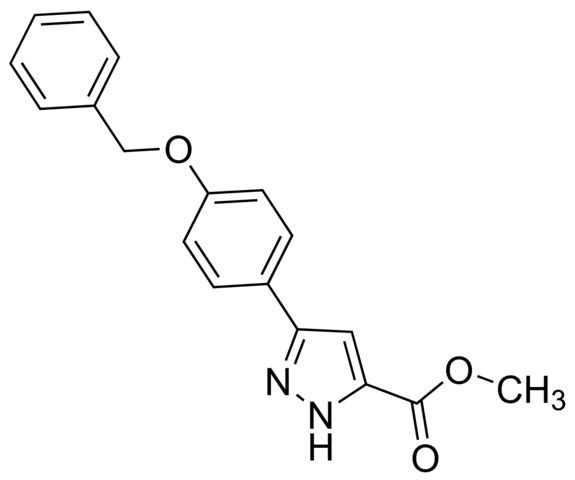 Methyl 3-(4-(benzyloxy)phenyl)-1<i>H</i>-pyrazole-5-carboxylate