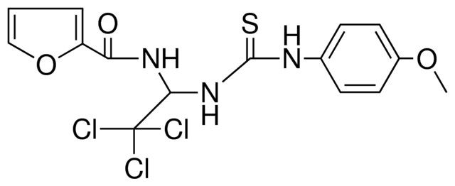 FURAN-2-CARBOXYLIC ACID (2,2,2-TRICHLORO-1-(3-(4-MEO-PH)-THIOUREIDO)-ET)-AMIDE