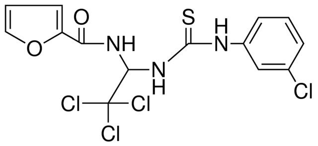 FURAN-2-CARBOXYLIC ACID (2,2,2-TRICHLORO-1-(3-(3-CL-PH)-THIOUREIDO)-ETHYL)-AMIDE