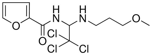 FURAN-2-CARBOXYLIC ACID (2,2,2-TRICHLORO-1-(3-METHOXY-PROPYLAMINO)-ETHYL)-AMIDE