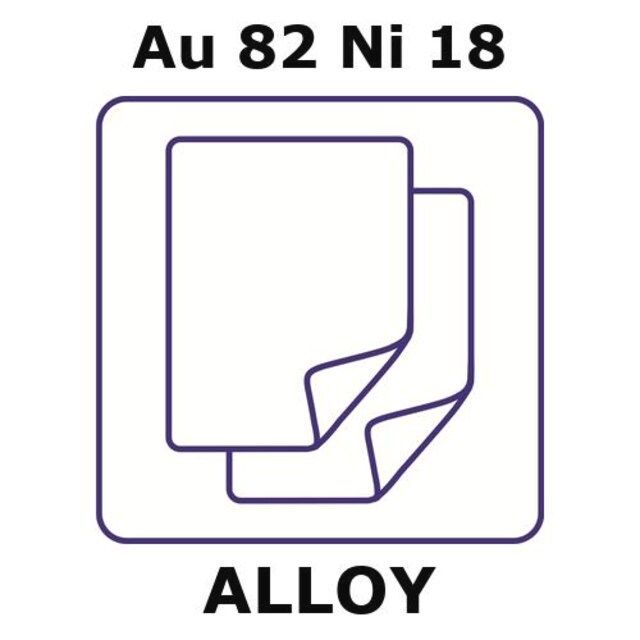 Gold-nickel alloy, Au82Ni18