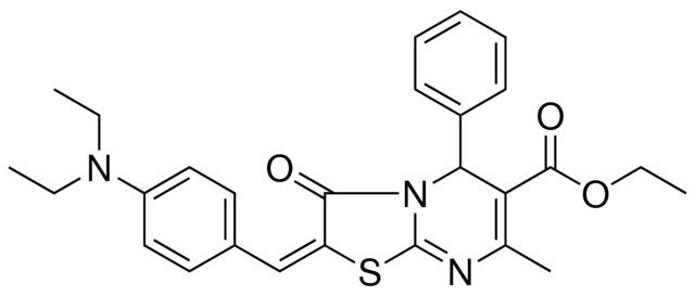 ETHYL (2E)-2-[4-(DIETHYLAMINO)BENZYLIDENE]-7-METHYL-3-OXO-5-PHENYL-2,3-DIHYDRO-5H-[1,3]THIAZOLO[3,2-A]PYRIMIDINE-6-CARBOXYLATE