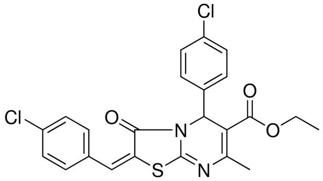 ETHYL (2E)-2-(4-CHLOROBENZYLIDENE)-5-(4-CHLOROPHENYL)-7-METHYL-3-OXO-2,3-DIHYDRO-5H-[1,3]THIAZOLO[3,2-A]PYRIMIDINE-6-CARBOXYLATE