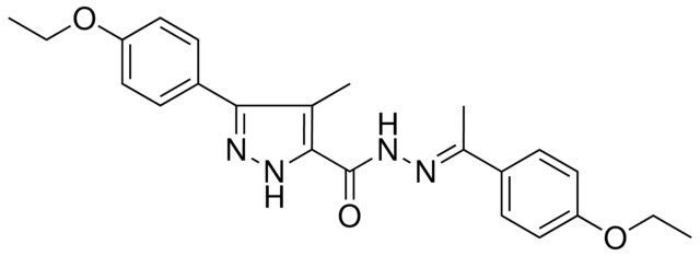 3-(4-ETHOXYPHENYL)-N'-[(E)-1-(4-ETHOXYPHENYL)ETHYLIDENE]-4-METHYL-1H-PYRAZOLE-5-CARBOHYDRAZIDE