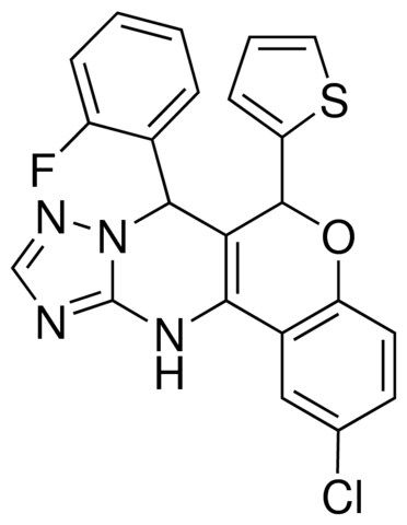 2-CHLORO-7-(2-FLUOROPHENYL)-6-(2-THIENYL)-7,12-DIHYDRO-6H-CHROMENO[4,3-D][1,2,4]TRIAZOLO[1,5-A]PYRIMIDINE