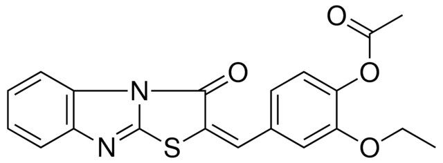 2-ETHOXY-4-[(E)-(3-OXO[1,3]THIAZOLO[3,2-A]BENZIMIDAZOL-2(3H)-YLIDENE)METHYL]PHENYL ACETATE