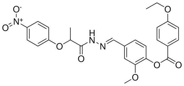 2-MEO-4-(2-(2-(4-NITROPHENOXY)PROPANOYL)CARBOHYDRAZONOYL)PHENYL 4-ETHOXYBENZOATE