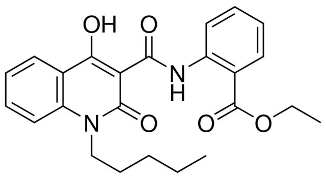 2-((4-HO-2-OXO-1-PENTYL-1,2-2H-QUINOLINE-3-CARBONYL)-AMINO)BENZOIC ACID ET ESTER