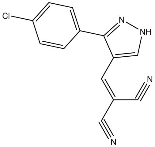 2-((3-(4-Chlorophenyl)-1<i>H</i>-pyrazol-4-yl)methylene)malononitrile