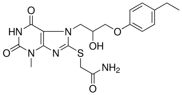 2-({7-[3-(4-ETHYLPHENOXY)-2-HYDROXYPROPYL]-3-METHYL-2,6-DIOXO-2,3,6,7-TETRAHYDRO-1H-PURIN-8-YL}SULFANYL)ACETAMIDE