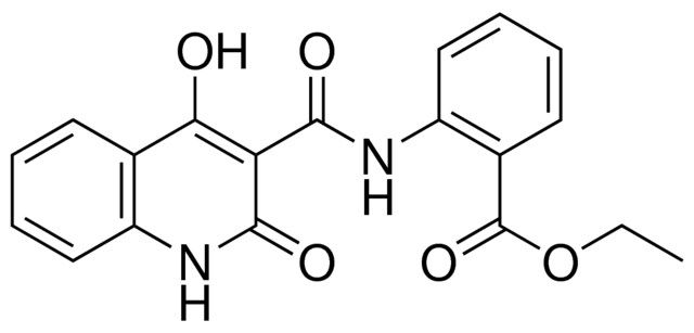 2-((4-HO-2-OXO-1,2-DIHYDRO-QUINOLINE-3-CARBONYL)-AMINO)-BENZOIC ACID ETHYL ESTER