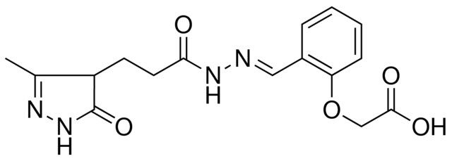 [2-((E)-{[3-(3-METHYL-5-OXO-4,5-DIHYDRO-1H-PYRAZOL-4-YL)PROPANOYL]HYDRAZONO}METHYL)PHENOXY]ACETIC ACID