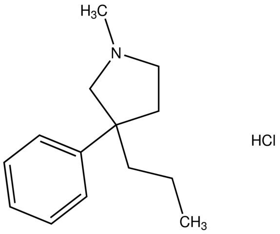 1-methyl-3-phenyl-3-propylpyrrolidine hydrochloride