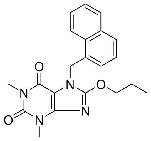 1,3-DIMETHYL-7-(1-NAPHTHYLMETHYL)-8-PROPOXY-3,7-DIHYDRO-1H-PURINE-2,6-DIONE