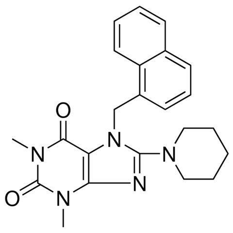 1,3-DIMETHYL-7-(1-NAPHTHYL-ME)-8-(1-PIPERIDINYL)-3,7-DIHYDRO-1H-PURINE-2,6-DIONE