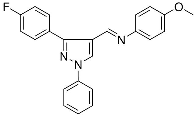 (3-(4-FLUORO-PHENYL)-1-PHENYL-1H-PYRAZOL-4-YLMETHYLENE)-(4-METHOXY-PHENYL)-AMINE