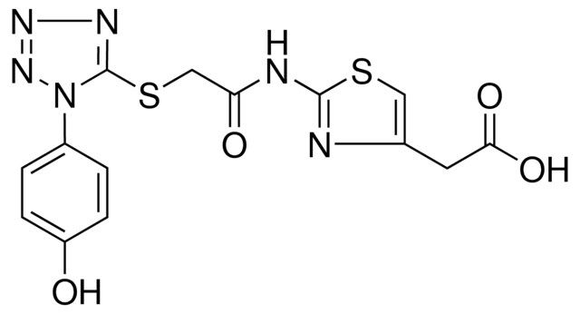 (2-(2-(1-(4-HO-PH)-1H-TETRAZOL-5-YLSULFANYL)ACETYLAMINO)THIAZOL-4-YL)ACETIC ACID