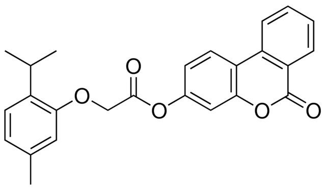 (2-ISOPROPYL-5-METHYL-PHENOXY)-ACETIC ACID 6-OXO-6H-BENZO(C)CHROMEN-3-YL ESTER