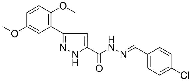 5-(2,5-DIMETHOXY-PH)-2H-PYRAZOLE-3-CARBOXYLIC ACID (4-CL-BENZYLIDENE)-HYDRAZIDE