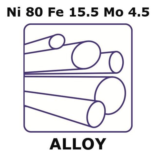 Nickel-iron-molybdenum alloy, Ni80Fe15.5Mo4.5