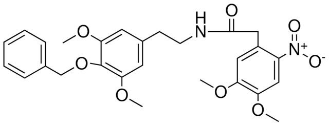 N-(2-(4-BENZYLOXY-3,5-DIMETHOXY-PH)-ET)-2-(4,5-DIMETHOXY-2-NITRO-PH)-ACETAMIDE