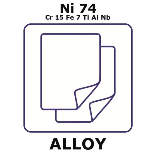 Inconel<sup>?</sup> X750-heat resisting alloy, Ni74Cr15Fe7TiAlNb