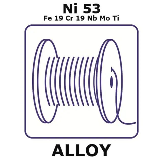 Inconel<sup>?</sup> alloy 718-heat resisting alloy, Ni53Fe19Cr19NbMoTi