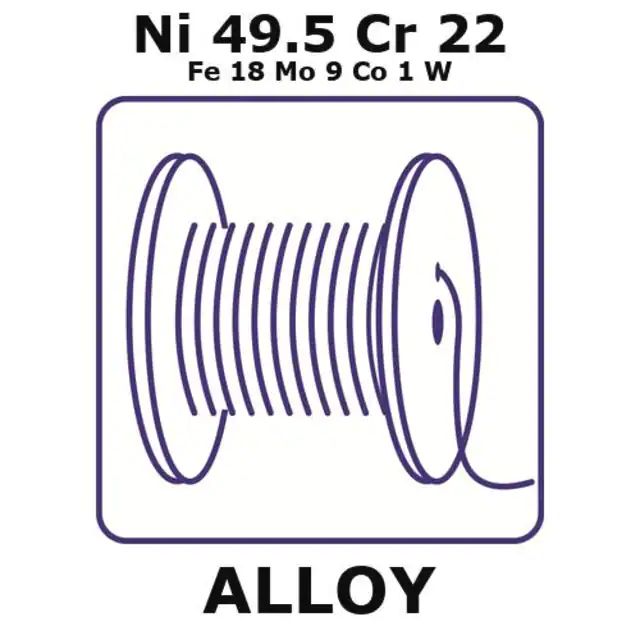 Hastelloy<sup>?</sup> X alloy, Ni49.5Cr22Fe18Mo9Co1W