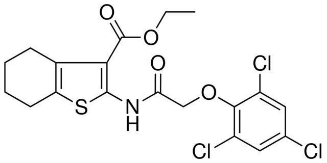 ETHYL 2-{[(2,4,6-TRICHLOROPHENOXY)ACETYL]AMINO}-4,5,6,7-TETRAHYDRO-1-BENZOTHIOPHENE-3-CARBOXYLATE