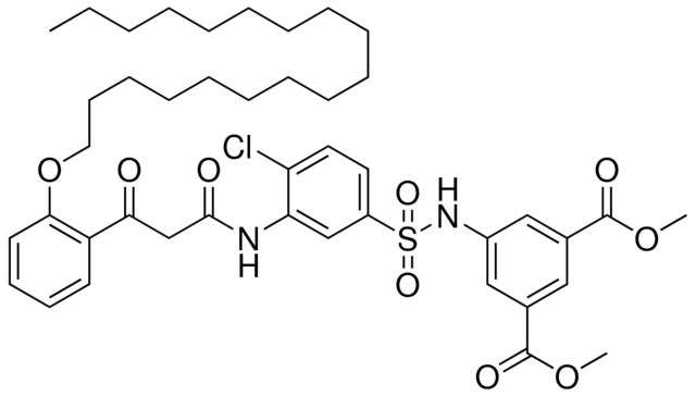 DIMETHYL 5-({[4-CHLORO-3-({3-[2-(OCTADECYLOXY)PHENYL]-3-OXOPROPANOYL}AMINO)PHENYL]SULFONYL}AMINO)ISOPHTHALATE