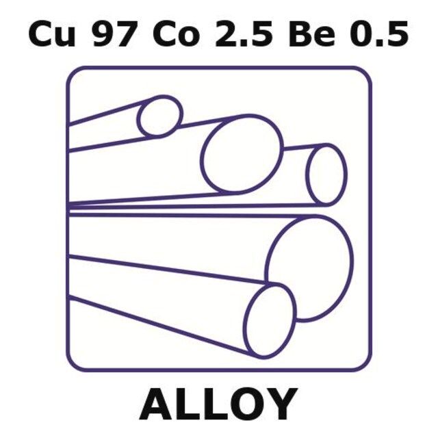 Copper-cobalt-beryllium alloy, Cu97Co2.5Be0.5