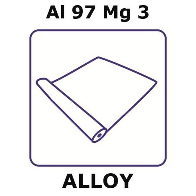 Aluminum-magnesium alloy, Al97Mg3