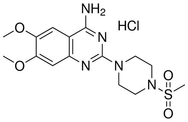 6,7-DIMETHOXY-2-(4-(METHYLSULFONYL)-1-PIPERAZINYL)-4-QUINAZOLINAMINE HCL