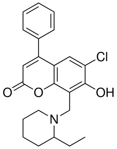 6-CHLORO-8-(2-ETHYL-PIPERIDIN-1-YLMETHYL)-7-HYDROXY-4-PHENYL-CHROMEN-2-ONE