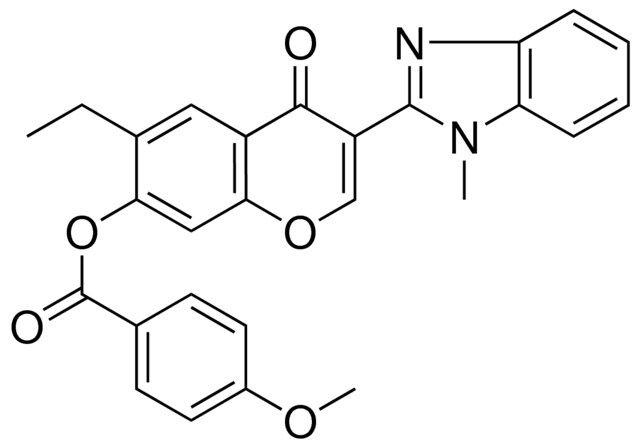 6-ETHYL-3-(1-METHYL-1H-BENZIMIDAZOL-2-YL)-4-OXO-4H-CHROMEN-7-YL 4-METHOXYBENZOATE