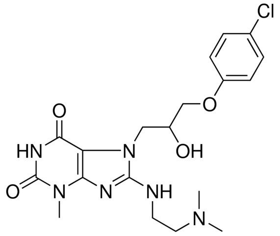 7-[3-(4-CHLOROPHENOXY)-2-HYDROXYPROPYL]-8-{[2-(DIMETHYLAMINO)ETHYL]AMINO}-3-METHYL-3,7-DIHYDRO-1H-PURINE-2,6-DIONE