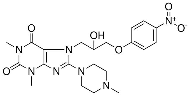 7-[2-HYDROXY-3-(4-NITROPHENOXY)PROPYL]-1,3-DIMETHYL-8-(4-METHYL-1-PIPERAZINYL)-3,7-DIHYDRO-1H-PURINE-2,6-DIONE