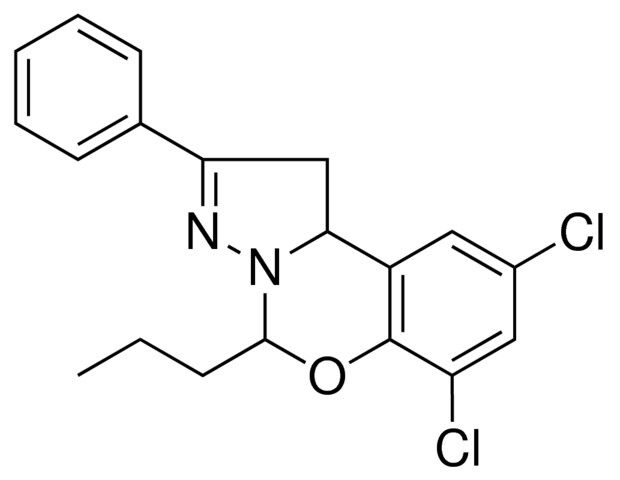 6,8-DICHLORO-2-PH-4-PR-1,9B-DIHYDRO-5-OXA-3,3A-DIAZA-CYCLOPENTA(A)NAPHTHALENE