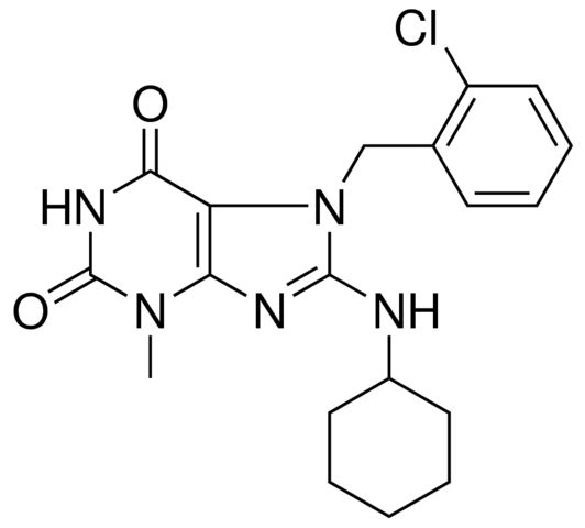 7-(2-CHLOROBENZYL)-8-(CYCLOHEXYLAMINO)-3-METHYL-3,7-DIHYDRO-1H-PURINE-2,6-DIONE