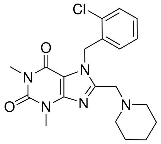 7-(2-CHLOROBENZYL)-1,3-DIMETHYL-8-(1-PIPERIDINYLMETHYL)-3,7-DIHYDRO-1H-PURINE-2,6-DIONE