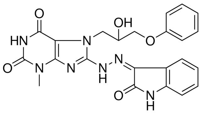 7-(2-HYDROXY-3-PHENOXYPROPYL)-3-METHYL-8-[(2Z)-2-(2-OXO-1,2-DIHYDRO-3H-INDOL-3-YLIDENE)HYDRAZINO]-3,7-DIHYDRO-1H-PURINE-2,6-DIONE