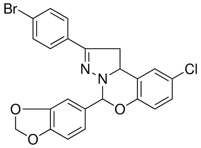 5-(1,3-BENZODIOXOL-5-YL)-2-(4-BROMOPHENYL)-9-CHLORO-1,10B-DIHYDROPYRAZOLO[1,5-C][1,3]BENZOXAZINE