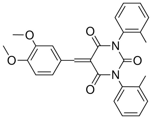 5-(3,4-DIMETHOXY-BENZYLIDENE)-1,3-DI-O-TOLYL-PYRIMIDINE-2,4,6-TRIONE