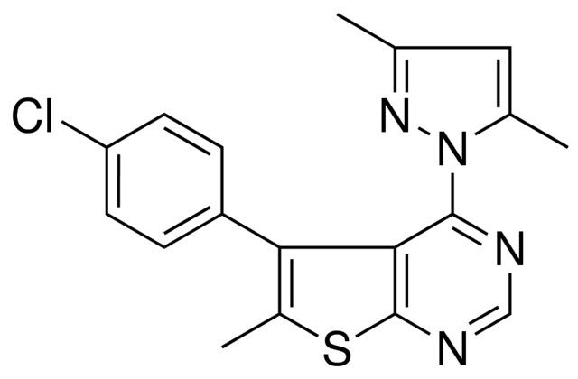 5-(4-CL-PHENYL)-4-(3,5-DIMETHYL-1H-PYRAZOL-1-YL)-6-METHYLTHIENO(2,3-D)PYRIMIDINE