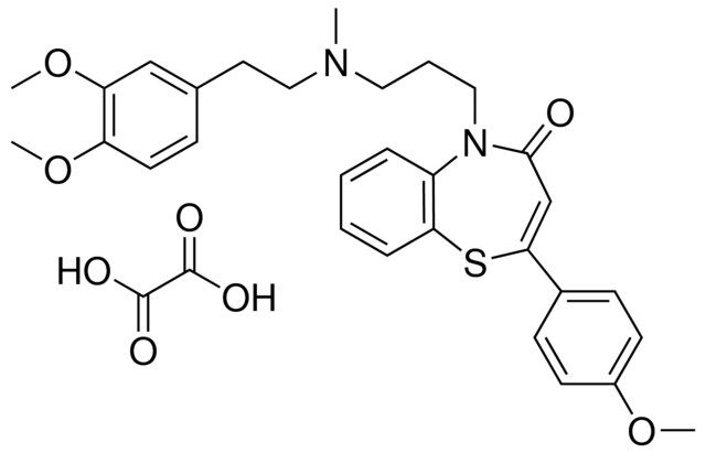 5-{3-[[2-(3,4-DIMETHOXYPHENYL)ETHYL](METHYL)AMINO]PROPYL}-2-(4-METHOXYPHENYL)-1,5-BENZOTHIAZEPIN-4(5H)-ONE OXALATE