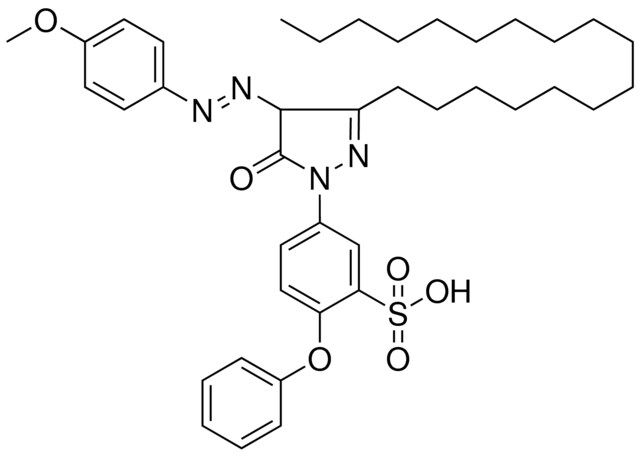 5-{3-HEPTADECYL-4-[(E)-(4-METHOXYPHENYL)DIAZENYL]-5-OXO-4,5-DIHYDRO-1H-PYRAZOL-1-YL}-2-PHENOXYBENZENESULFONIC ACID